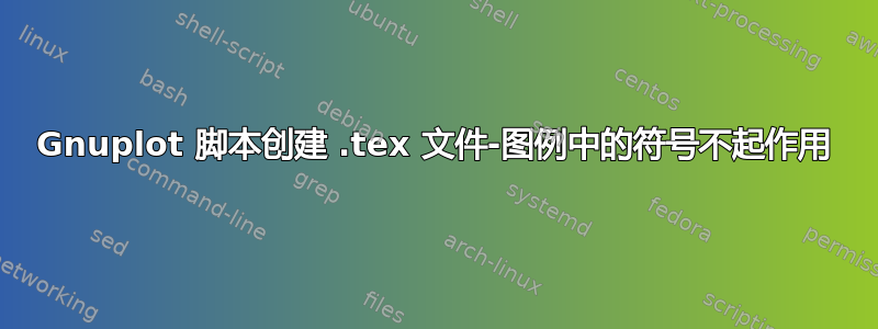 Gnuplot 脚本创建 .tex 文件-图例中的符号不​​起作用