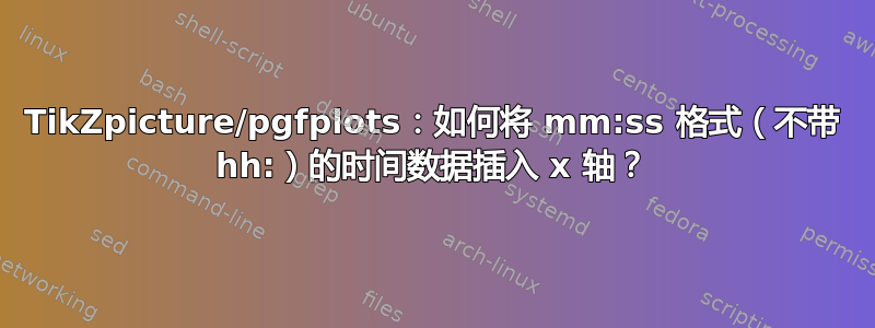 TikZpicture/pgfplots：如何将 mm:ss 格式（不带 hh:）的时间数据插入 x 轴？