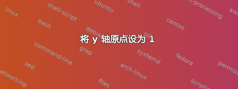 将 y 轴原点设为 1