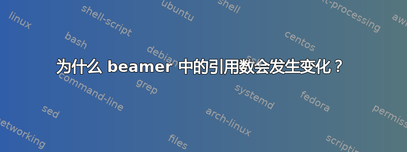 为什么 beamer 中的引用数会发生变化？