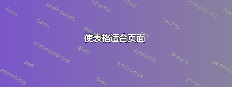 使表格适合页面