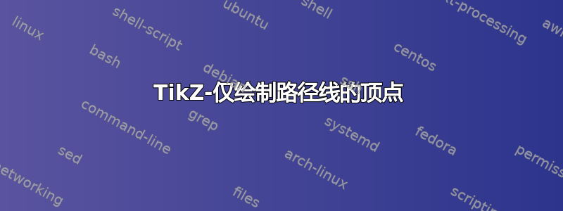 TikZ-仅绘制路径线的顶点