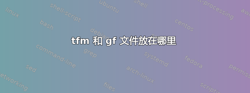 tfm 和 gf 文件放在哪里