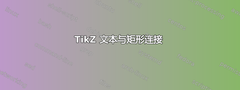 TikZ 文本与矩形连接