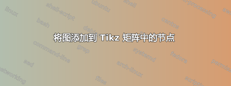 将图添加到 Tikz 矩阵中的节点