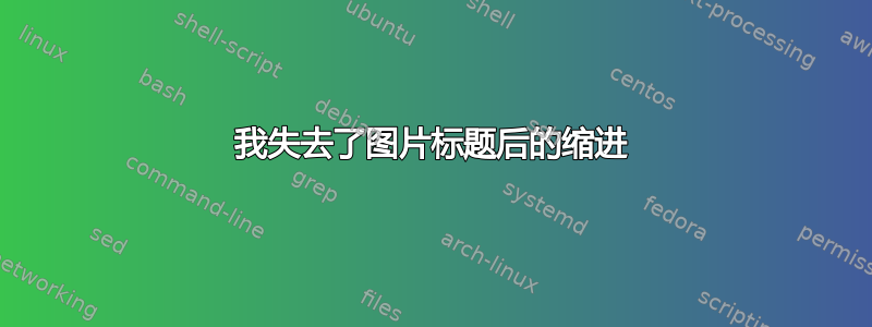 我失去了图片标题后的缩进