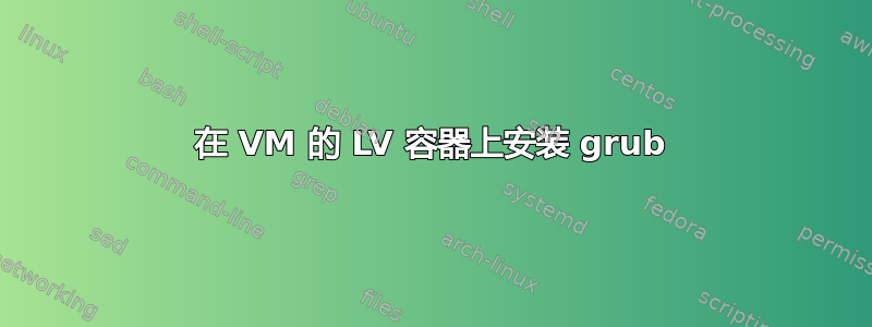 在 VM 的 LV 容器上安装 grub