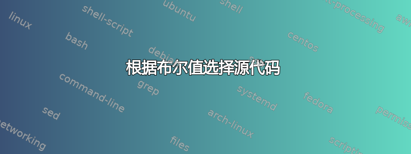 根据布尔值选择源代码