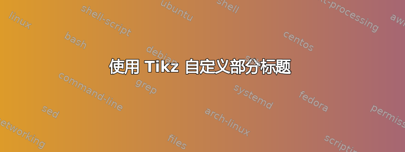 使用 Tikz 自定义部分标题