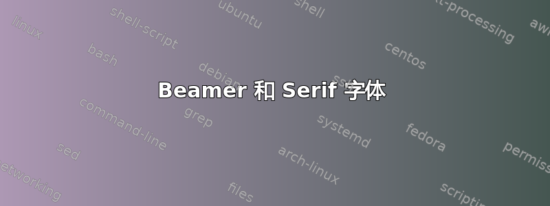 Beamer 和 Serif 字体