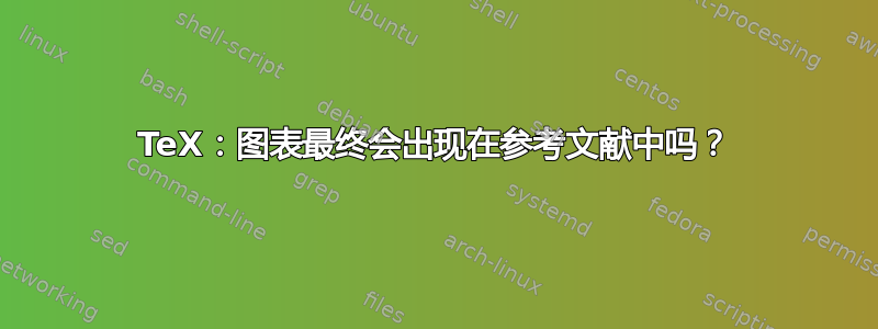 TeX：图表最终会出现在参考文献中吗？