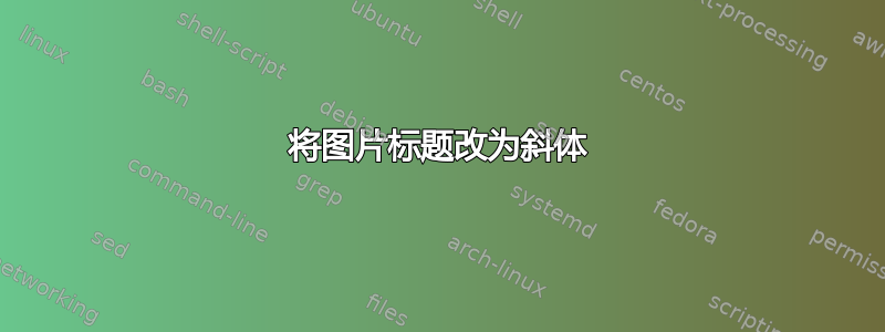 将图片标题改为斜体