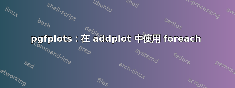 pgfplots：在 addplot 中使用 foreach