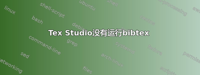 Tex Studio没有运行bibtex