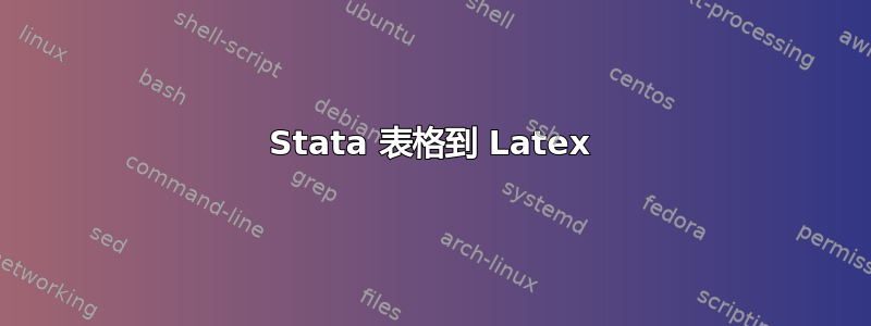 Stata 表格到 Latex