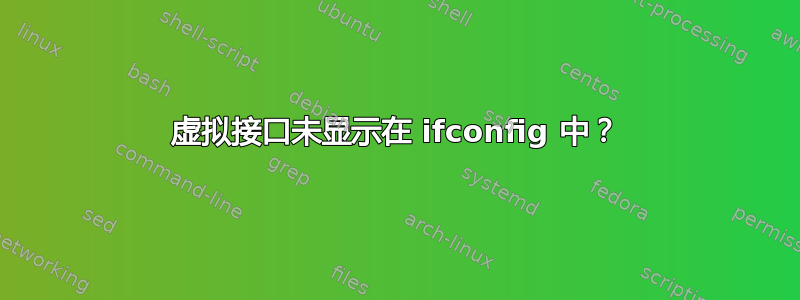 虚拟接口未显示在 ifconfig 中？