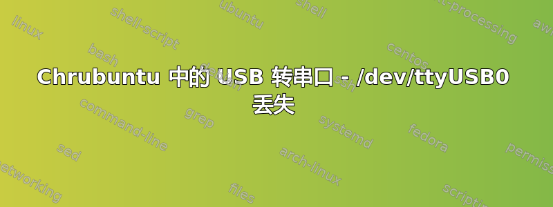 Chrubuntu 中的 USB 转串口 - /dev/ttyUSB0 丢失