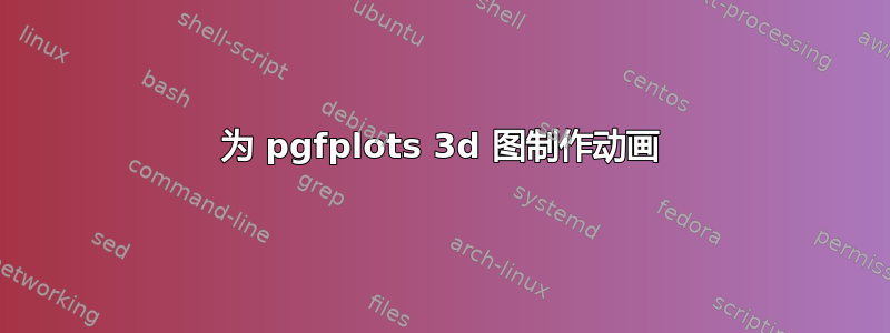 为 pgfplots 3d 图制作动画