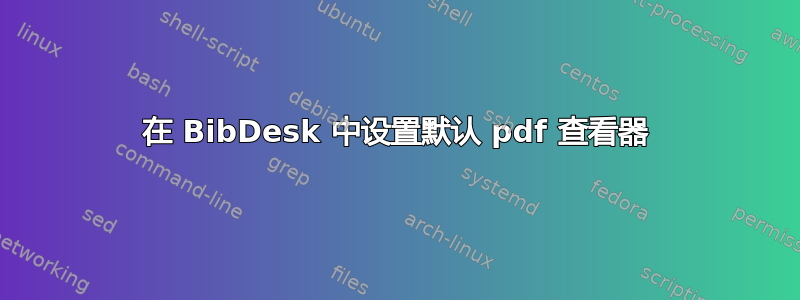 在 BibDesk 中设置默认 pdf 查看器