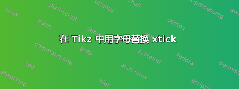 在 Tikz 中用字母替换 xtick