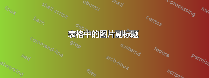 表格中的图片副标题