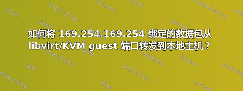 如何将 169.254.169.254 绑定的数据包从 libvirt/KVM guest 端口转发到本地主机？