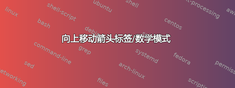 向上移动箭头标签/数学模式