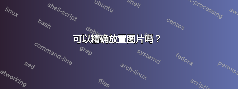 可以精确放置图片吗？