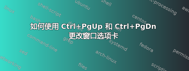 如何使用 Ctrl+PgUp 和 Ctrl+PgDn 更改窗口选项卡