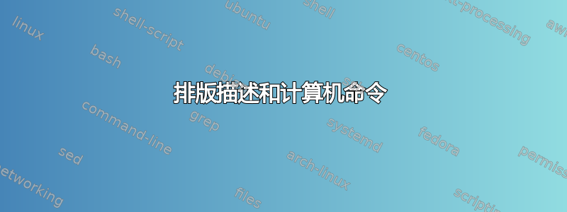 排版描述和计算机命令