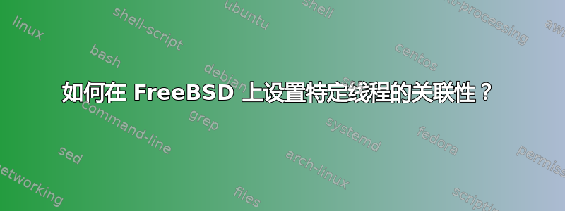 如何在 FreeBSD 上设置特定线程的关联性？