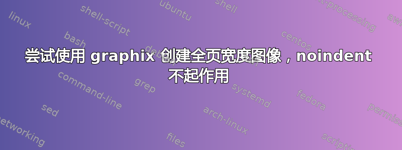 尝试使用 graphix 创建全页宽度图像，noindent 不起作用