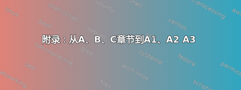 附录：从A、B、C章节到A1、A2 A3