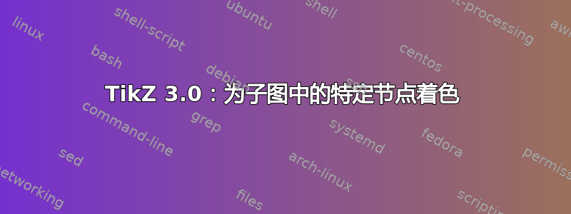 TikZ 3.0：为子图中的特定节点着色