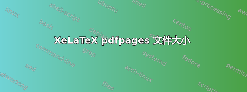 XeLaTeX pdfpages 文件大小