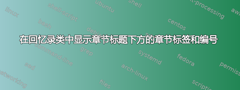 在回忆录类中显示章节标题下方的章节标签和编号