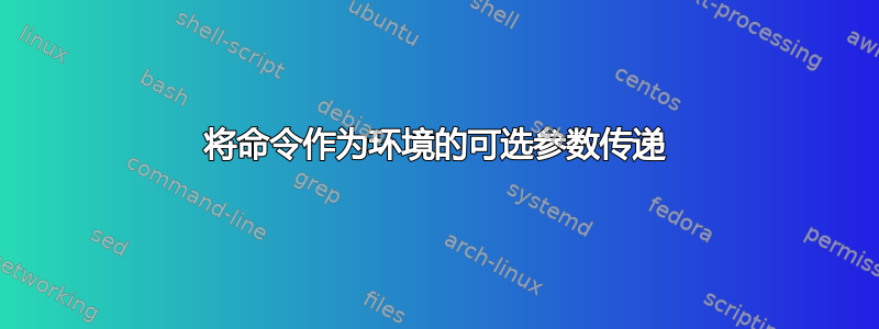 将命令作为环境的可选参数传递