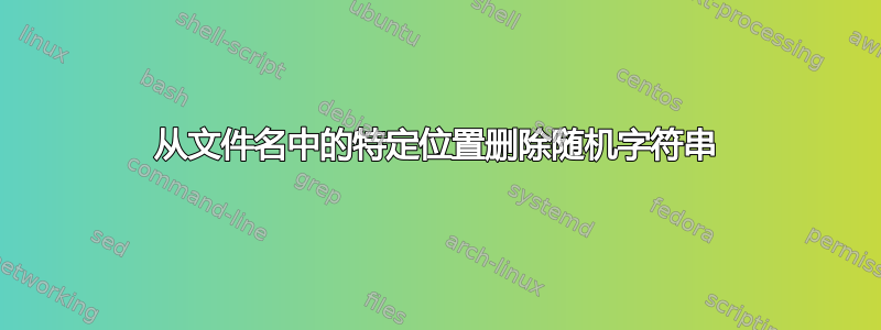 从文件名中的特定位置删除随机字符串