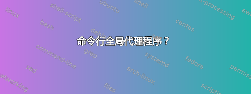 命令行全局代理程序？