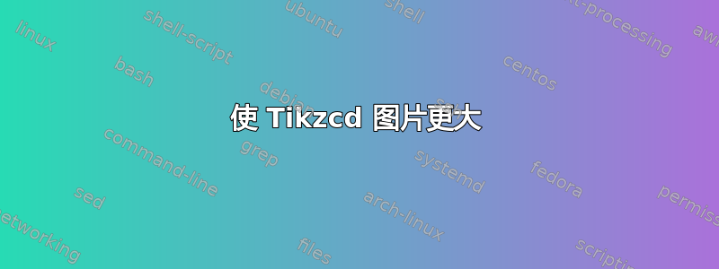 使 Tikzcd 图片更大