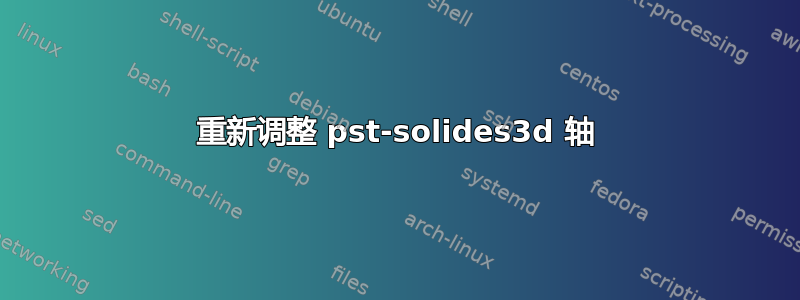 重新调整 pst-solides3d 轴