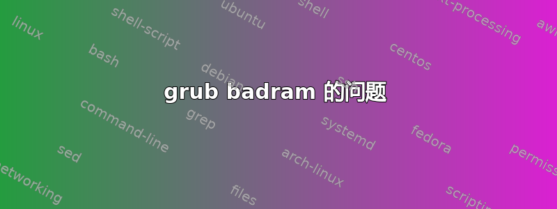 grub badram 的问题