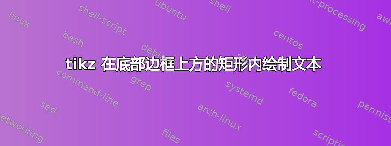 tikz 在底部边框上方的矩形内绘制文本