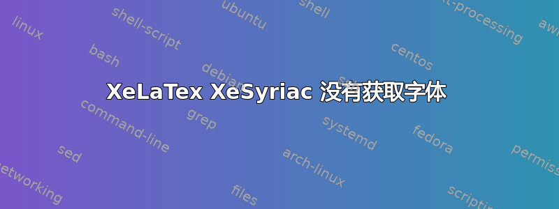 XeLaTex XeSyriac 没有获取字体