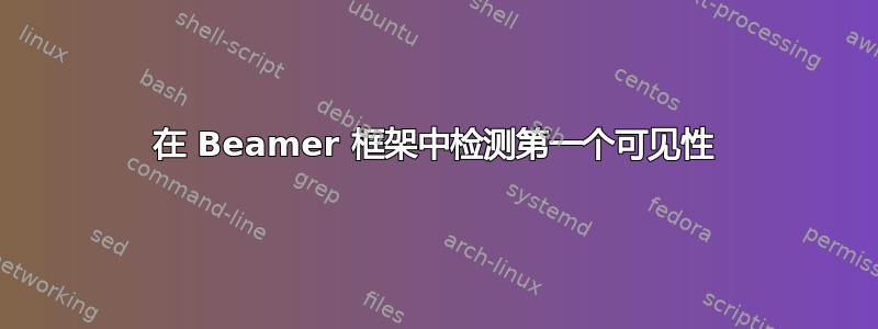 在 Beamer 框架中检测第一个可见性