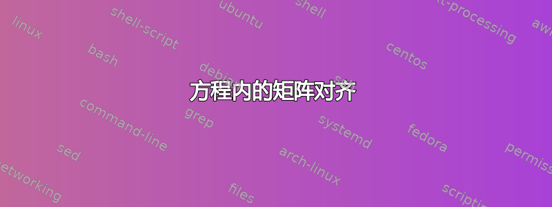 方程内的矩阵对齐