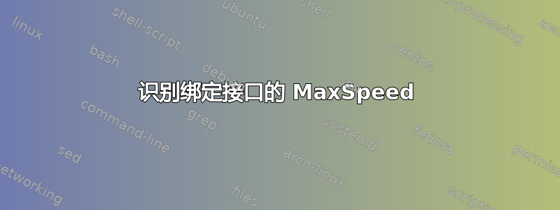 识别绑定接口的 MaxSpeed