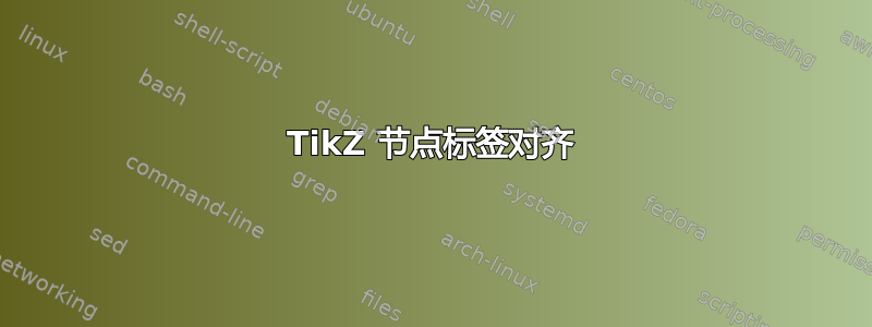 TikZ 节点标签对齐