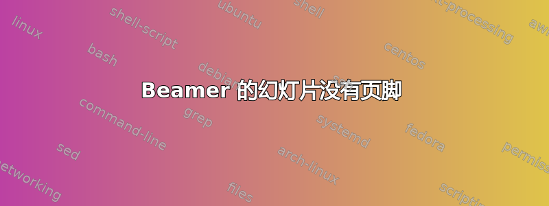 Beamer 的幻灯片没有页脚