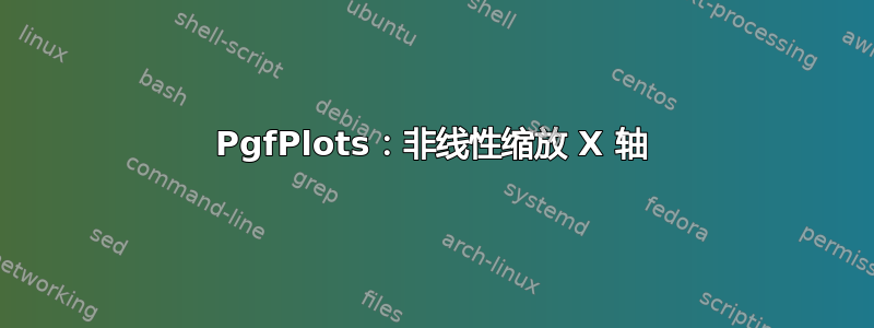 PgfPlots：非线性缩放 X 轴